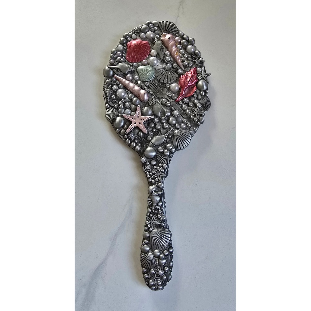 Loungefly Disney The Little Mermaid 3D Sculpted Seashell Hand Mirror Silver